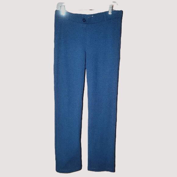 Betabrand Two-Pocket Dress Yoga Pant | Straight Blue Patterned - Size PM - Picture 4 of 14